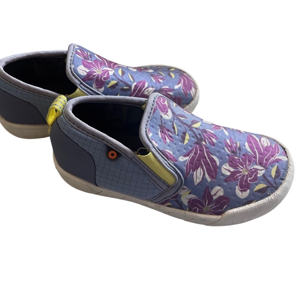 Bogs Floral Slip-On Sneakers in Purple and Blue